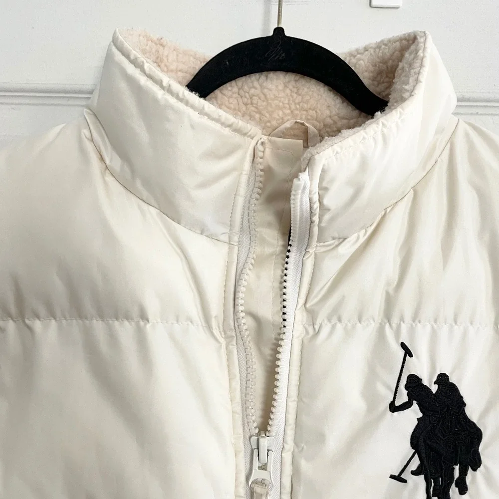 US Polo Assn Puffer Vest Fleece Lined Sleeveless Jacket‎ USPA Logo M Streetwear - Picture 5 of 15